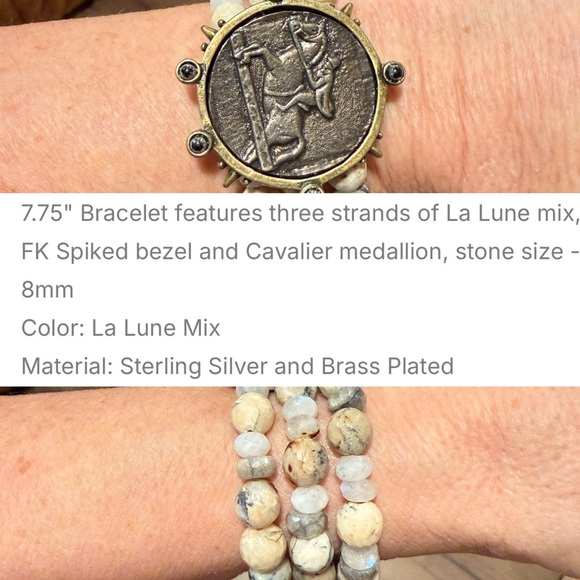 French Kande Jewelry - Elegant Cavalier Medallion Bracelet
